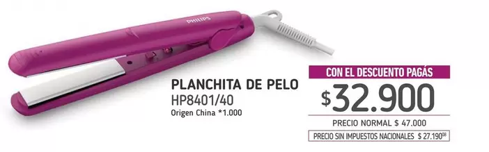 Philips - PLANCHITA DE PELO HP8401/40