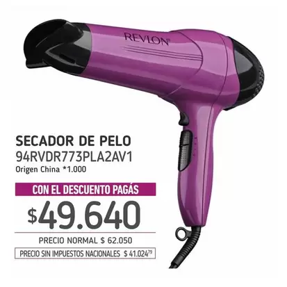 Revlon - SECADOR DE PELO 94RVDR773PLA2AV1