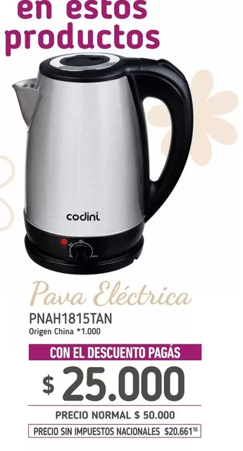 Codini - Pava Eléctrica PNAH1815TAN