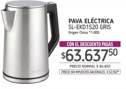 Smartlife - PAVA ELÉCTRICA SL-EKD1520 GRIS