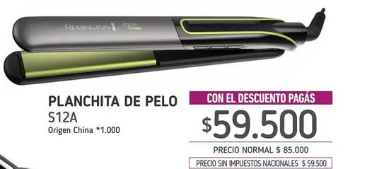 Remington - PLANCHITA DE PELO S12A