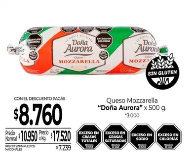 X$ - Queso Mozzarella