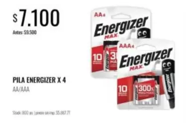 Energizer - PILA ENERGIZER X 4