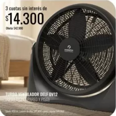 TURBO VENTILADOR DELF DV12
