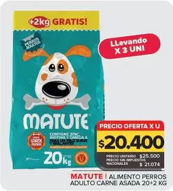 Matute - Alimento Perros Adulto Carne Asada 