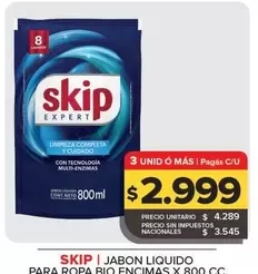 Skip - Jabon Liquido Para Ropa Bio Encimas