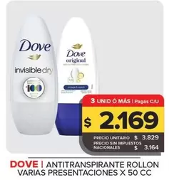 Dove - Antitranspirante Rollon 