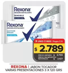 Rexona - Jabon Tocador 