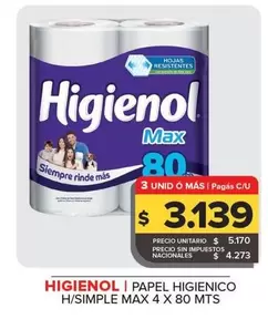 Higienol - Papel Higienico H