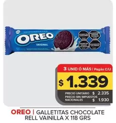 Oreo - Galletitas Chocolate Rell Vainilla