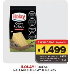 Ilolay - Queso Rallado Display 