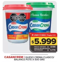 Casancrem - QUESO CREMA CLASICO/ BALANCE POTE
