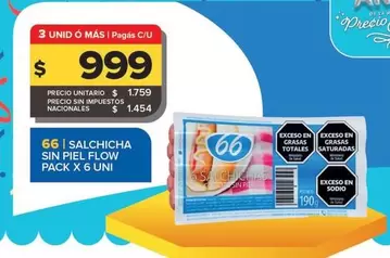 66 - SALCHICHA SIN PIEL FLOW PACK