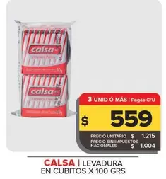 Calsa - Levadura En Cubitos