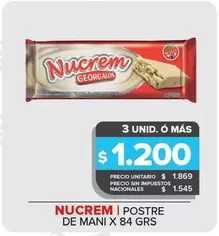 Nucrem - Postre De Mani