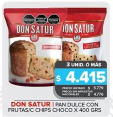 Don Satur - Pan Dulce Con Frutas
