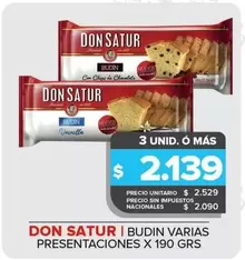 Don Satur - Budin Varias Presentaciones