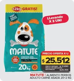 Matute - Alimento Perros Adulto Carne Asada