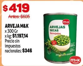 M&K - ARVEJAS SECAS REMOJADAS