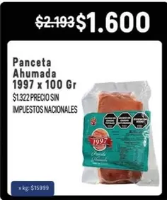 X$ - Panceta Ahumada 1997