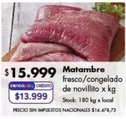 X$ - Matambre fresco/congelado de novillito