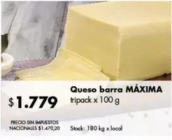 Máxima - Queso barra
