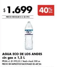 Eco de los Andes - AGUA SIN GAS