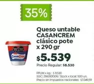 Casancrem - Queso untable cl
uevo sico pote