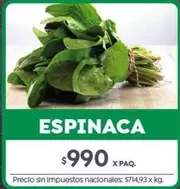 X$ - ESPINACA