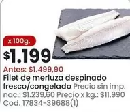 X$ - Filet de merluza despindo fresco/congelado Cod. 17834-39688(1)