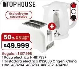 Origen - Pava eléctrica HHB1793+ 1 Tostadora eléctrica KS2006