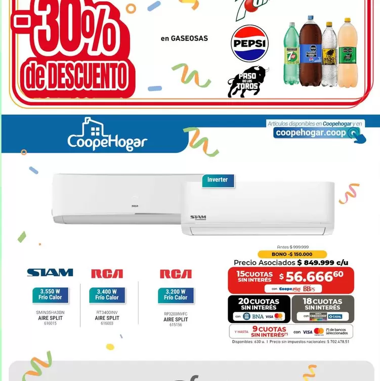 Coop - Aire Acondicionado Split