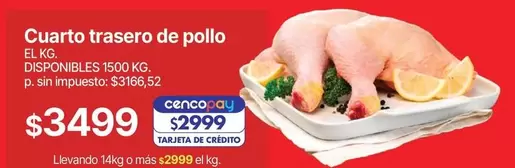 Cuarto trasero de pollo