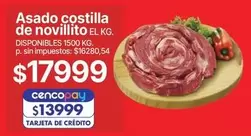Asado costilla de novillito