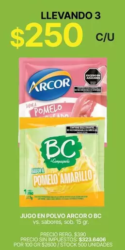 Arcor - Jugo en Polvo