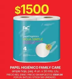 X$ - PAPEL HIGIÉNICO