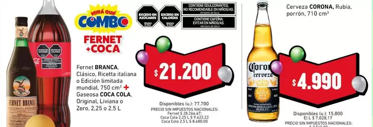 Coca cola - FERNET + COCA