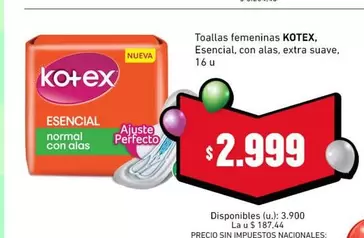 Kotex - Toallas femeninas