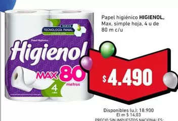 Higienol - Papel higiénico
