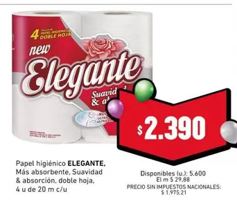 Elegante - Papel higiénico