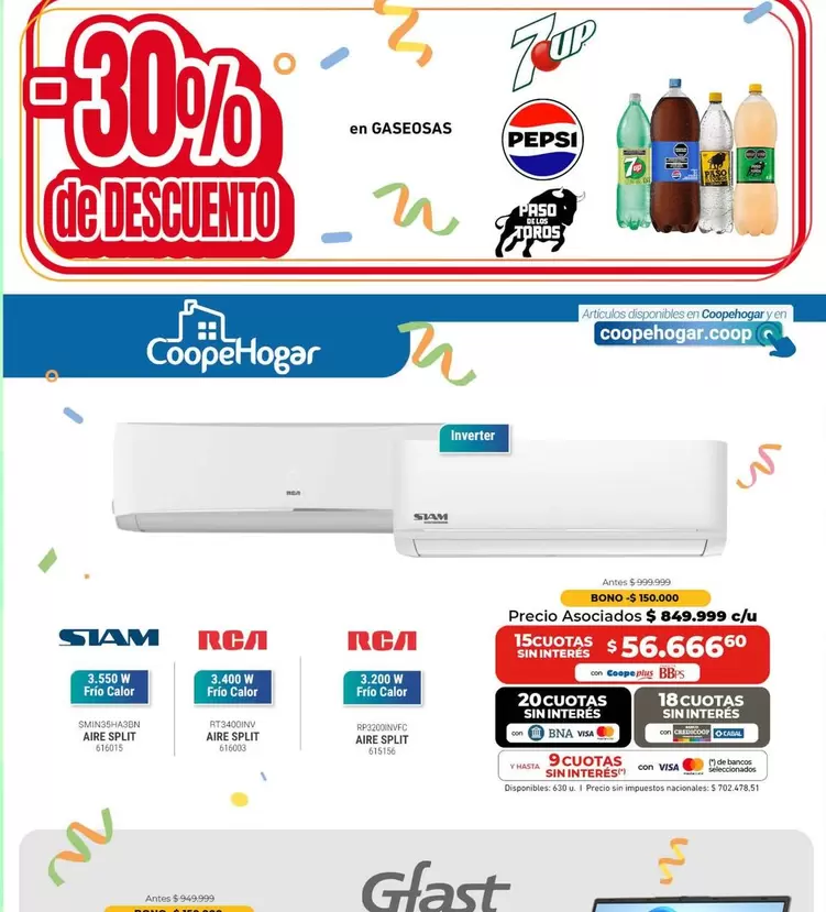 Coop - Aire Acondicionado Split Frío Calor