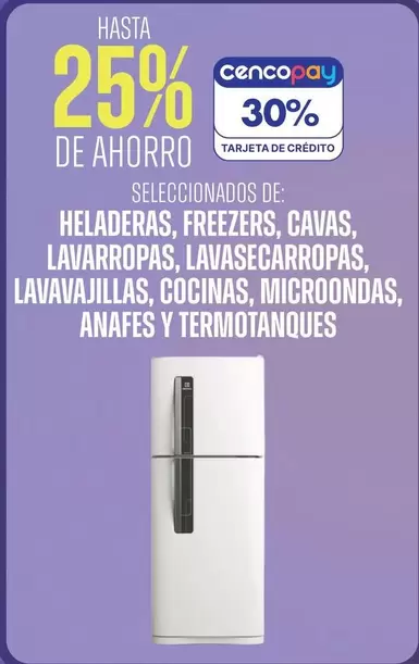 Heladeras, Freezers, Cavas, Lavarropas, Lavasecarropas, Lavavajillas, Cocinas, Microondas, Anafes y Termotanques