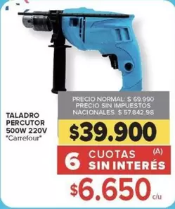 Carrefour - TALADRO PERCUTOR 500W 220V