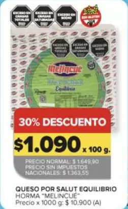 Melincue - QUESO POR SALUT EQUILIBRIO HORMA