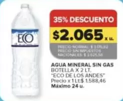 Eco de los Andes - AGUA MINERAL SIN GAS