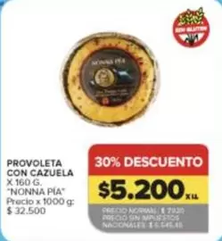 X$ - PROVOLETA CON CAZUELA
