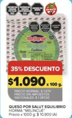 Melincue - QUESO POR SALUT EQUILIBRIO HORMA