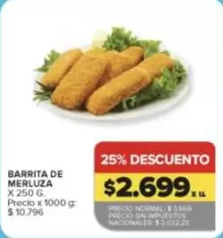 X$ - BARRITA DE MERLUZA