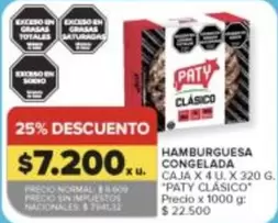Paty - Hamburguesa Congelada