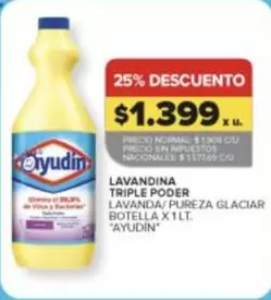Glaciar - LAVANDINA TRIPLE PODER LAVANDA/ PUREZA GLACIAR